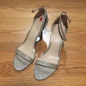 Jessica Simpson silver sparkly heels